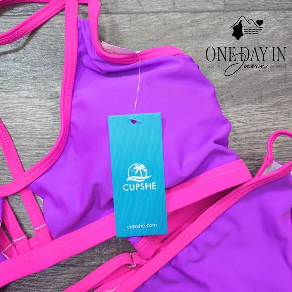 Cupshe High Cut Keyhole Bikini Swimsuit Size M - Picture 4 of 7